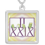 2 29 Roman Numerals w/Frogs Pendants