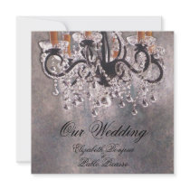 $2.40 Park Avenue Chandelier Wedding Invitation