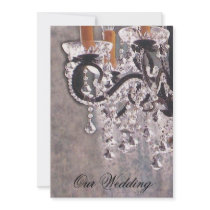 $2.40 Park Avenue Chandelier Wedding Invitation