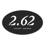 2.62 Ironic Minimalist Marathon Oval Sticker
