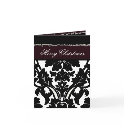 $2.95 Damask Me PHOTO INSERT Christmas Cards by galleriaofart