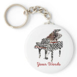 $2.95 Zebra Grand Piano Keychains
