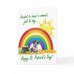 2. Awesome Bulldog Puppy St. Patrick's Day Card