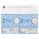 2 Baby Boy Shower Candy Bar Wrappers Party Favours Full Color Flyer