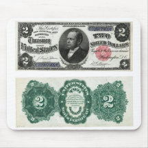 $2 Banknote Silver Certificate Series 1891 Mouse Pad
