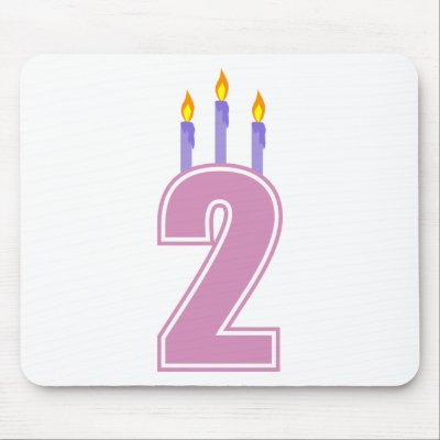 2 Birthday Candles (Pink / Purple) by LushLaundry