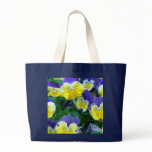 2 Blue Yellow Pansies Canvas Bags