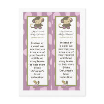 2 Book Marks Jacana Girl Jungle Zoo Animal Postcards