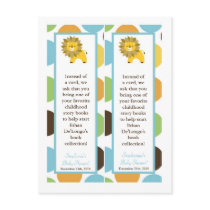 2 Book Marks Jungle King Lion Safari Zoo Animal