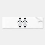2 brides icon bumper stickers