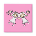 2 Brides Refrigerator Magnets