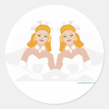 2 Brides Wedding Stickers