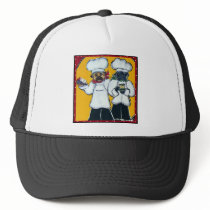 2 Chef Pugs Trucker Hat