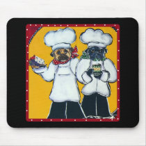 2 Chef Pugs Mouse Pads