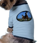 2 clydes standing doggie t-shirt