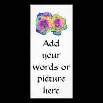 2 Coloured Foil Roses (#1) rack cards