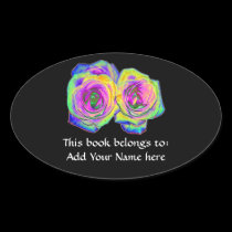 2 Coloured Foil Roses (#1) stickers