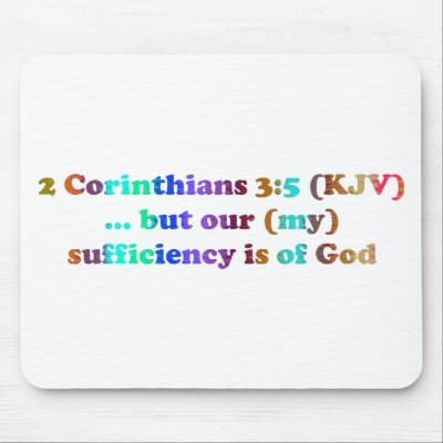 2 Cor 3:5 Corinthians Mousepad by wordupinc