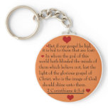 2 Corinthians 4:3-4  gospel key chain