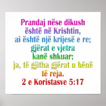 2 Corinthians 5:17 Albanian Print