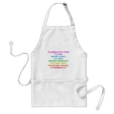 2 Corinthians 5:17 French Aprons by BiblicalTShirts