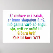 2 Corinthians 5:17 Icelandic Poster