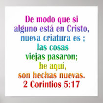 2 Corinthians 5:17 Spanish Poster