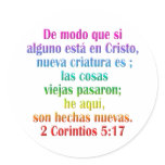 2 Corinthians 5:17 Spanish stickers