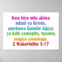 2 Corinthians 5:17 Swahili Poster