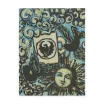 2 Crows and a Sun, Postcard Art for Crowfoot