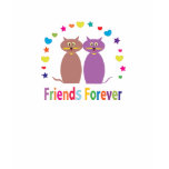 2 cute cats: we are friends forever t-shirts