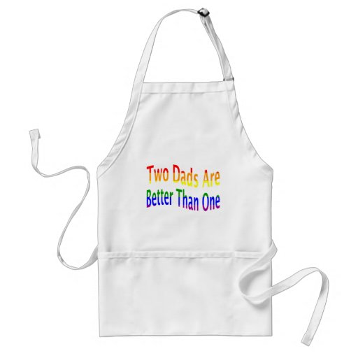 2 Dads Are Better (rainbow) Aprons