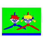 2 Dancers Springing Greeting Cards