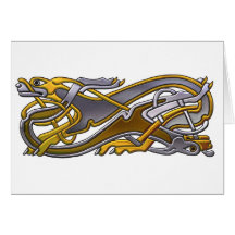2 Dogs Celtic knot work Cards