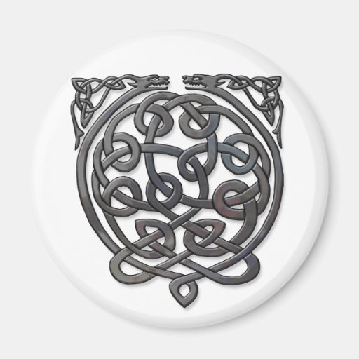 2 Dragons black chrome Magnets