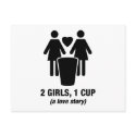 2 girls one cup - 2girls1cup - funny tee postcards