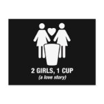 2 girls one cup - 2girls1cup - funny tee postcards