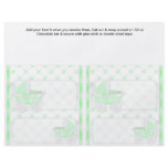 2 Green Baby Shower Favour Custom Candy Bar Wrappe flyers