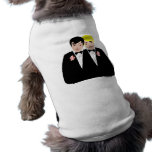 2 Grooms (Blonde and Black Hair) Pet Tshirt