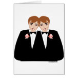 2 Grooms Brown Hair Cards