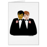 2 Grooms (Ethnic and Brown-Haired) Card