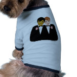 2 Grooms (Ethnic and Brown-Haired) Dog Clothing