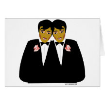 2 Grooms Ethnic Greeting Cards