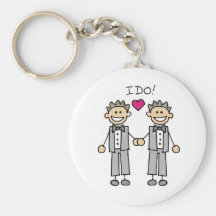 2 Grooms Keychain