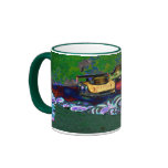 2 GTP Cars Hurtle Around Lime Rock Coffee Mugs