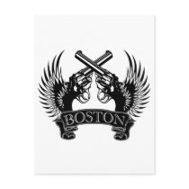 2 guns up Boston Post Cards