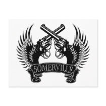 2 guns up Somerville Post Card