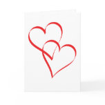 2 Hearts Embracing Card Tall - "One of the..."