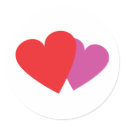 2 hearts icon stickers
