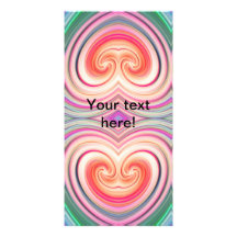2 hearts photo card template